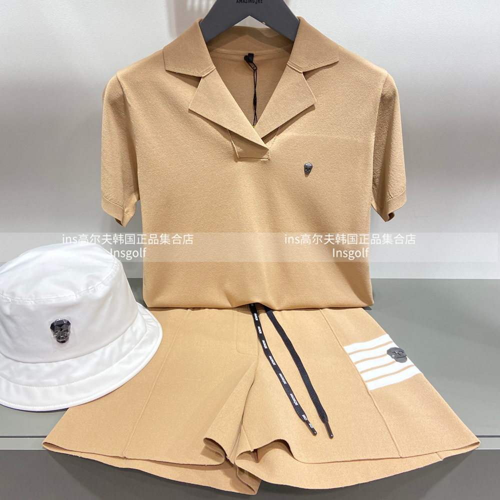 Amazing Cre高尔夫服装25春夏新款短袖上衣女针织衫百搭运动短裤