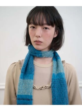 若若韩代正品直邮nocontent25秋冬条纹拼色围巾围脖热销榜披肩