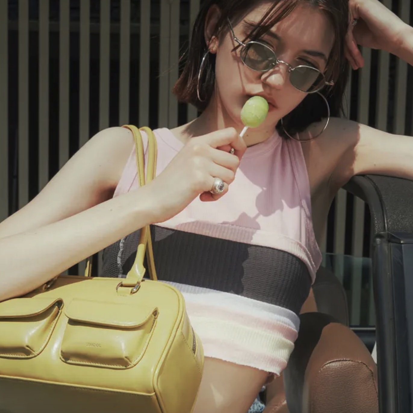 若若韩代standoil单肩包复古波士顿腋下包允真同款设计师品牌