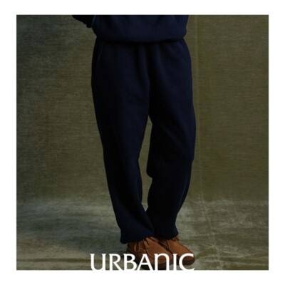 若若韩代正品直邮urbanic30秋冬monti摇粒绒拼色休闲裤宽松慵懒女