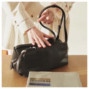 若若韩代正品直邮lememe26年春夏单肩通勤腋下牛皮手提百搭软