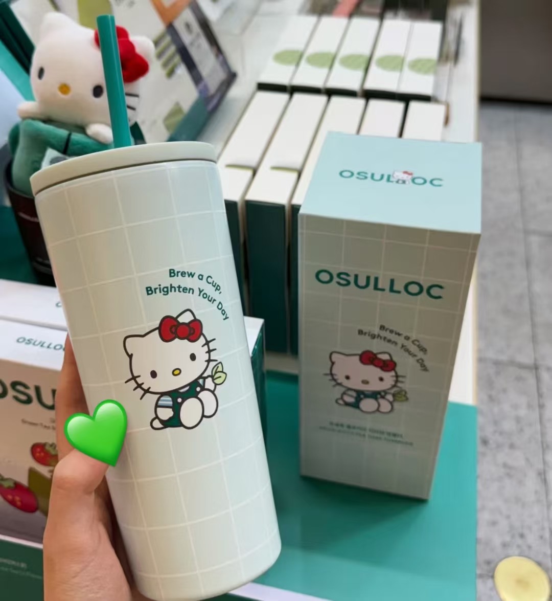 韩国正品代购直邮OSTULLOC限定hellokitty保温保冷杯550ml大容量