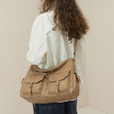 若若韩代正品直邮韩国standoil乔伊包复古机车包大容量斜挎包大号