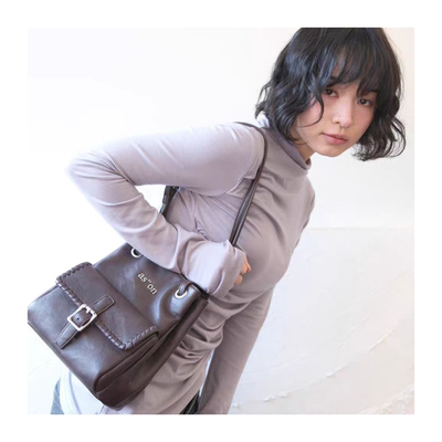 若若韩代正品直邮ason新款单肩斜挎PU磁吸休闲腋下包通勤百搭女