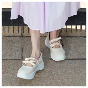 若若韩代正品直邮rockfish26春新漆皮缎带浅口玛丽珍女芭蕾单鞋