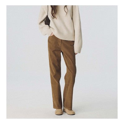 若若韩代正品直邮nothingwritten水洗灯芯绒休闲裤直筒宽松慵懒女