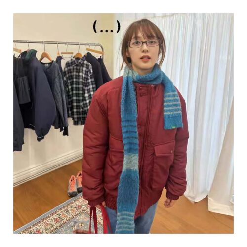若若韩代正品直邮nocontent25秋冬pocket复古口袋棉服外套夹克