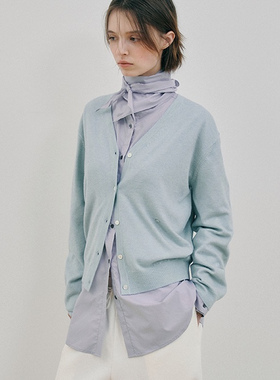 若若韩代正品直邮urago时髦百搭V领针织开衫设计师品牌25新款