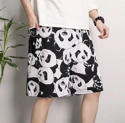 人造棉绵绸外穿运动清凉沙滩裤