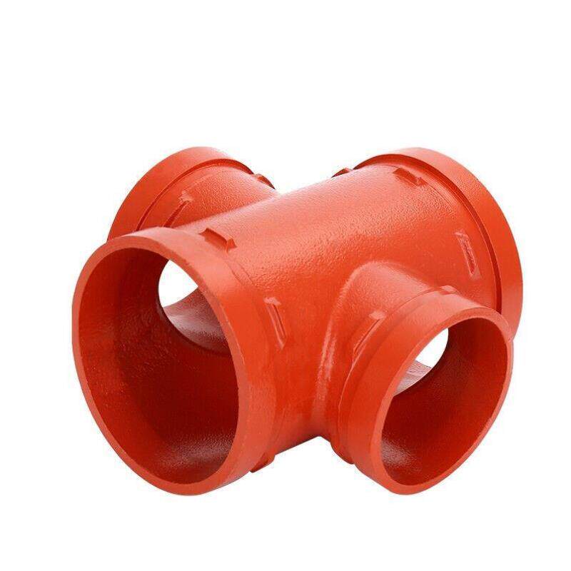 聚梁氏消防沟槽管件消防管道配件沟槽异径四通消防异径四通外径16
