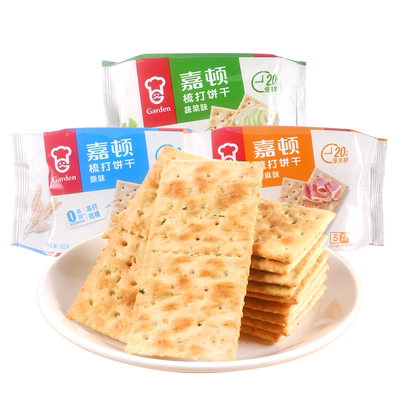 嘉顿梳打饼干芝麻105g袋装早餐