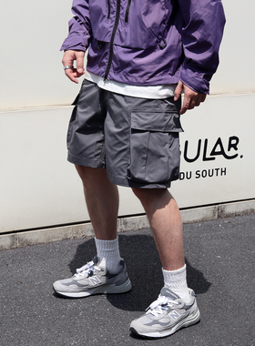 Sigbreak日系夏季COOLMAX凉感工装短裤休闲宽松多口袋五分裤男潮