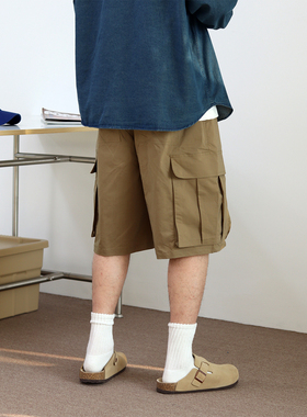 Sigbreak日系复古cityboy宽松工装短裤卡其大口袋松弛感休闲风男