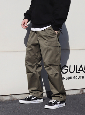 Sigbreak日系户外休闲Teflon三防抗菌多口袋腰带宽松工装长裤男潮