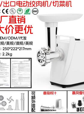 跨贸灌肠绞肉机家用碎肉机全自动绞肉打蒜泥辣椒灌香肠低噪