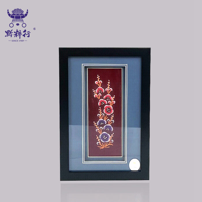 手工苗绣竹绣梅竹刺绣挂画框画 家居装饰 黔粹行老字号品牌