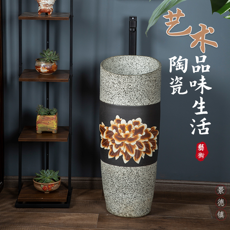 陶瓷洗脸盆阳台户外庭院立柱盆