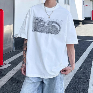 CLFC万能青年旅店山雀墨麒麟跳水男永嘉慧星国风摇滚超火ins长短T