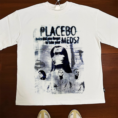 CLFC Placebo T-Shirt英伦摇滚安慰剂纯棉小领口长袖短袖百搭T恤