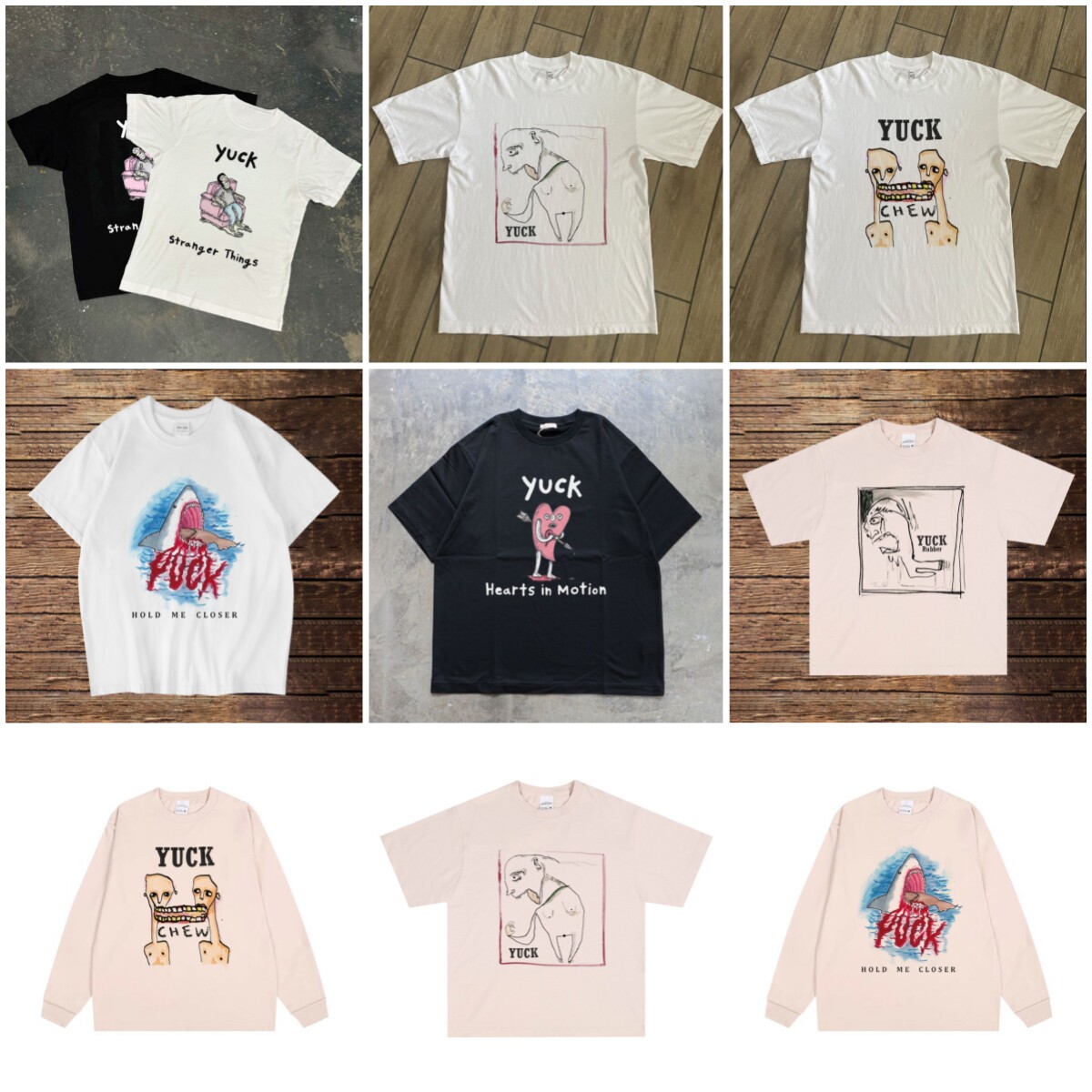 CLFC 小众YUCK album英国独立摇滚乐队周边T长短袖纯棉小领口男女