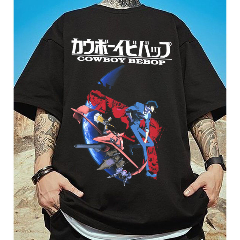 CLFC Cowboy Bebop Faye星际牛仔动漫vintage美式水洗复古长短袖T