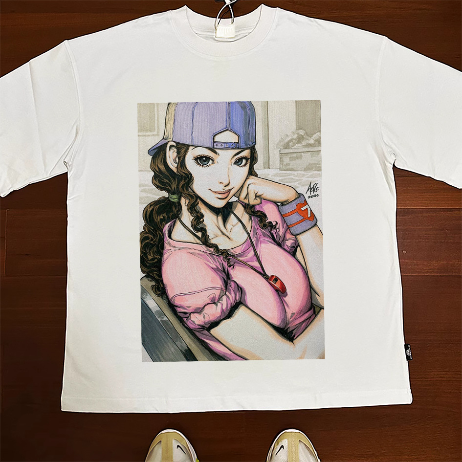 CLFC 灌篮高手Slam dunk彩子彩绘纯棉宽松小领口长袖短袖T恤潮款