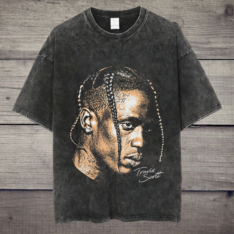 CLFC 嘻哈Travis Scott TS短袖T恤重磅宽松休闲长袖圆领连帽卫衣