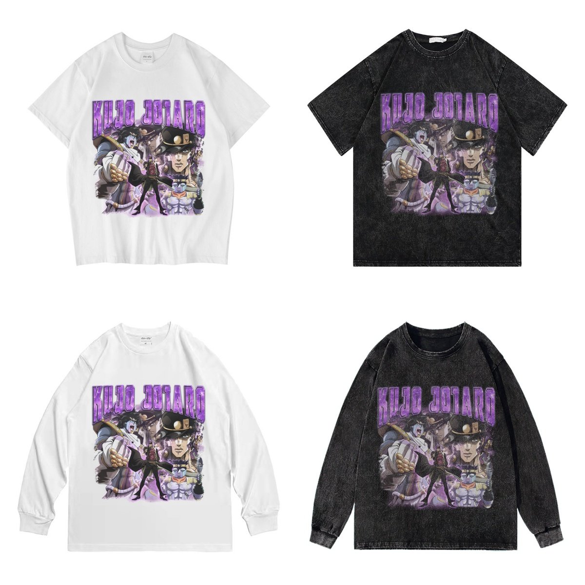 CLFC jojo的奇妙冒险空条承太郎复古水洗做旧美式高街短袖tee长袖