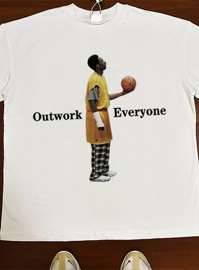CLFC科比Kobe Bryant outwork everyone美式复古做旧街头长短袖T