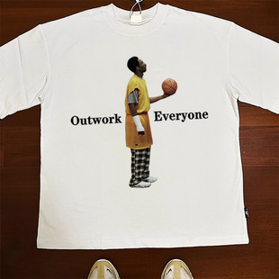 CLFC科比Kobe Bryant outwork everyone美式复古做旧街头长短袖T
