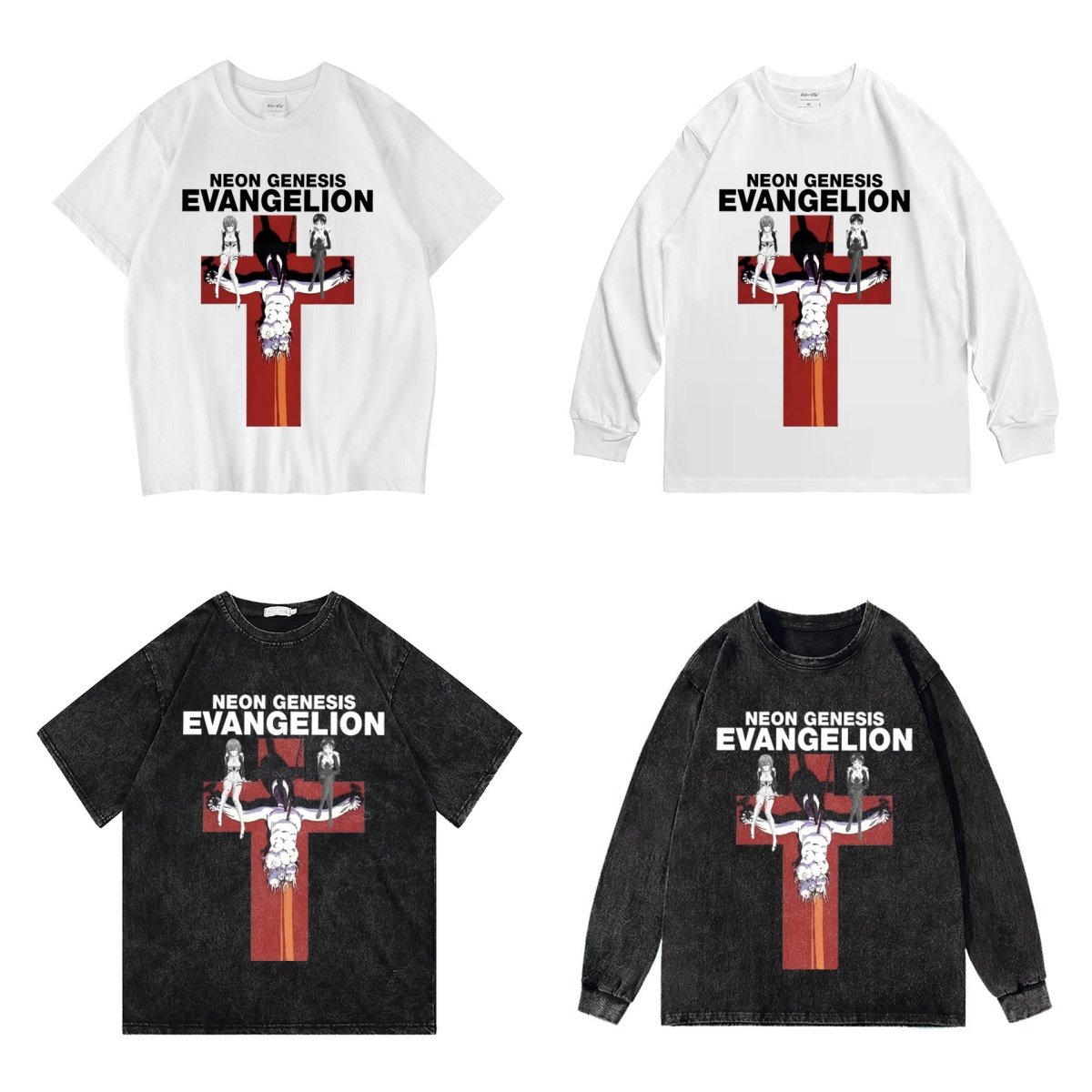 CLFC原创EVA福音战士绫波丽碇真嗣莉莉丝十字情侣T水洗高街长短袖