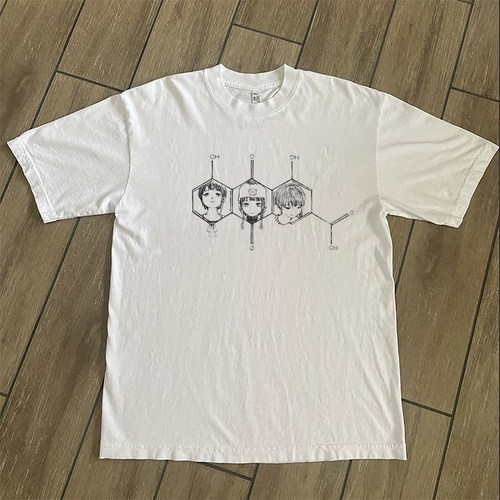 CLFC玲音Serial Experiments Lain线条化学简约纯棉t shirt长短袖