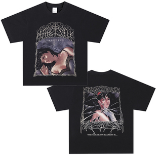 CLFC今敏漫画PERFECT BLUE x DEAFHEAVEN做旧vintage长袖短袖T恤