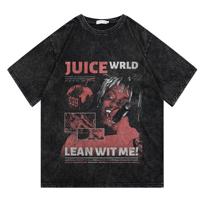 CLFC 原创Juice WRLD朱斯·沃尔德hiphop美式短袖T说唱宽松长袖T