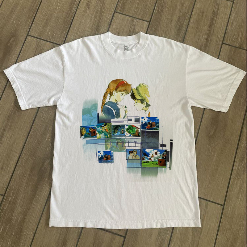 CLFC宫崎骏动漫天空之城Laputa拉普达 帕祖 希达纯棉ins不透长短T