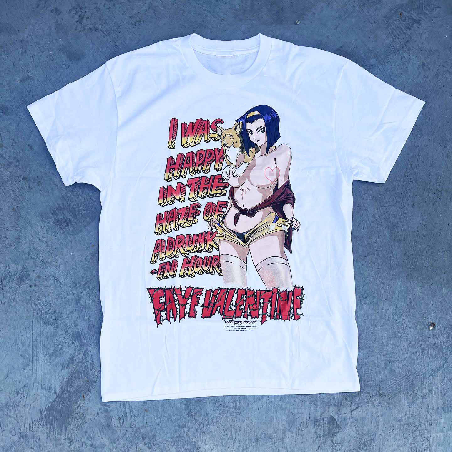 CLFC星际牛仔Cowboy Bebop Faye Valentine and Ein T shirt短袖T