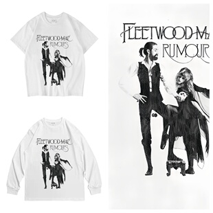 CLFC 英国乐队Fleetwood Mac Rumours直喷白T纯棉短袖T恤长袖T恤