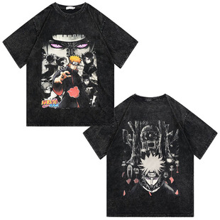 短袖 CLFC NARUTO火影忍者佩恩T恤日本动漫双面直喷水洗复古长袖