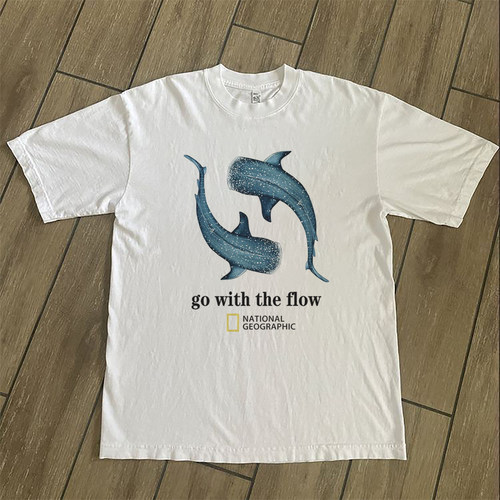 CLFC美式国家地理go with the flow Whale Shark百搭长袖短袖T恤