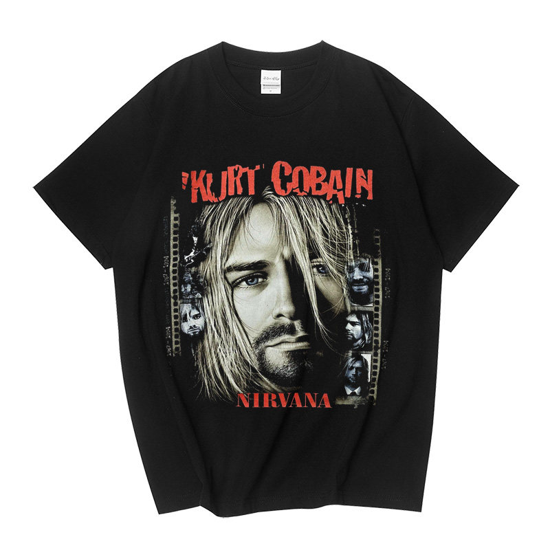 CLFC Nirvana涅槃柯本KurtCobain大头印花直喷宽松短袖tee长袖T恤
