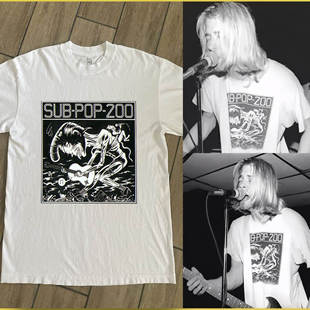 Pop Sub 200柯本同款 vintage美式 T恤 CLFC 复古摇滚长短袖 nirvana
