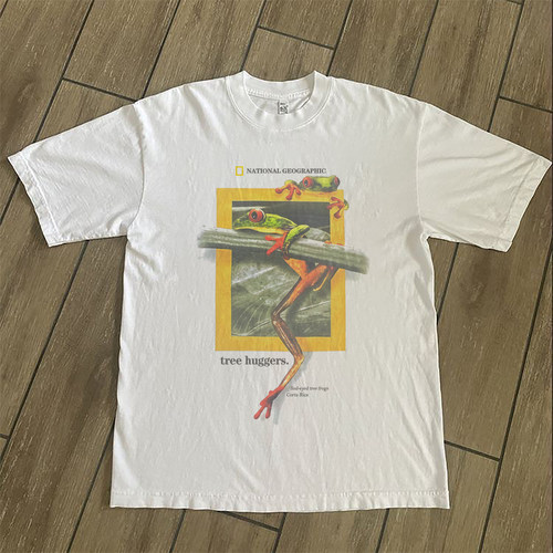 CLFC 国家地理红眼树蛙tree huggers美式纯棉小领口长短袖T shirt