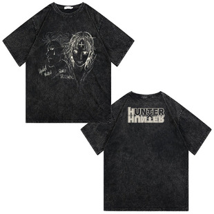 短袖 动漫双面直喷复古长袖 HUNTER×HUNTER全职猎人T恤日式 CLFC