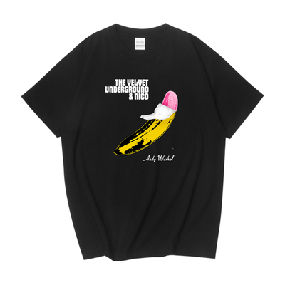 地下丝绒印花短袖t恤男女同款