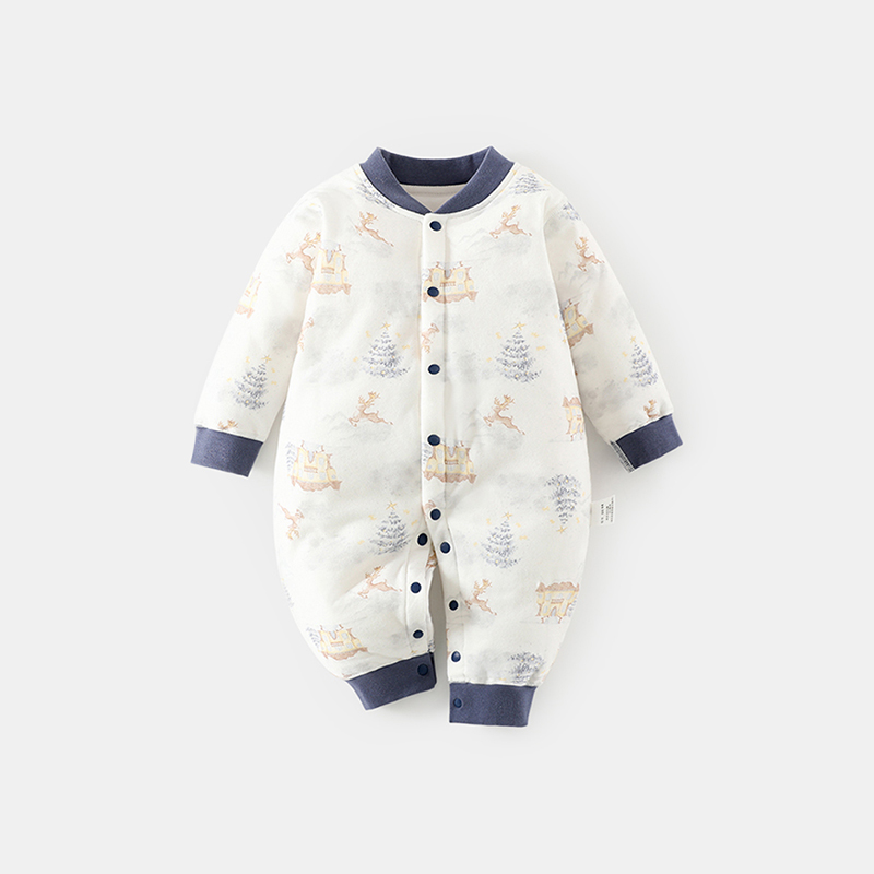 婴儿40克薄棉连体衣秋冬季保暖