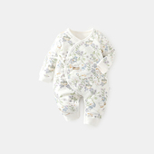 新生儿蝴蝶衣秋冬季 衣服60克薄棉初生宝宝连体衣加棉加厚哈衣爬服