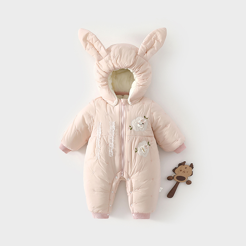 婴儿冬季棉服男女宝宝连体衣
