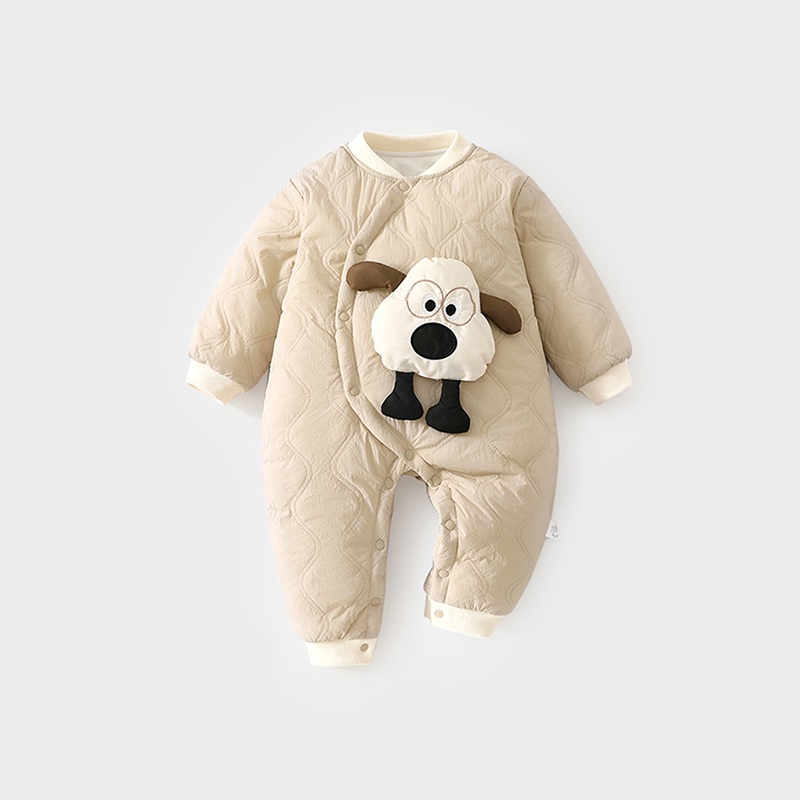 婴儿衣服秋冬季棉服夹棉连体衣