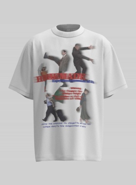 【憨豆先生】2025男装春夏新款纯棉短袖T恤休闲修身百搭上衣W711