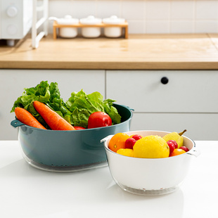 双层洗菜盆厨房菜篮子淘菜洗菜筐汲水漏水滤水篮水果盘沥水篮